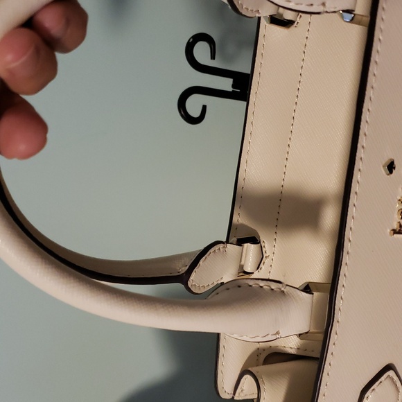 Kate Spade Staci Medium Satchel NWOTs 11" W X 9" H Saffiano Leather Ivory - Picture 3 of 14